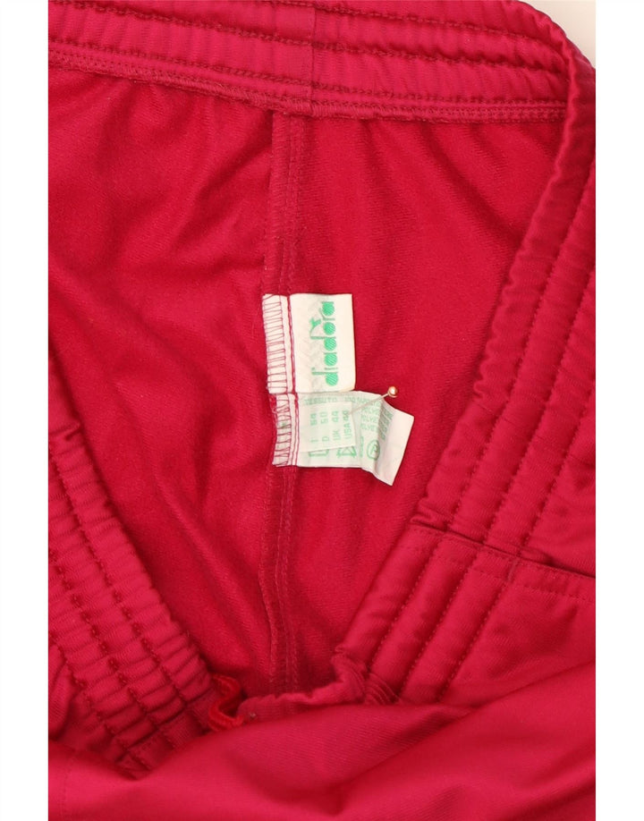 DIADORA Mens Tracksuit Trousers Medium Red Polyester Vintage Diadora and Second-Hand Diadora from Messina Hembry 