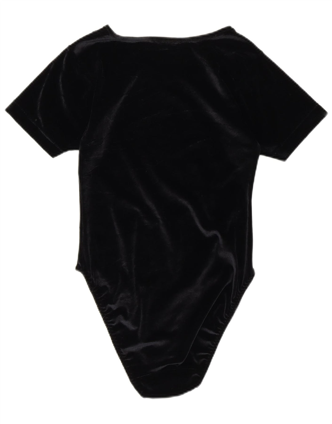 MICHELLE Womens Velvet Bodysuit UK 14 Medium Black Paisley Polyester