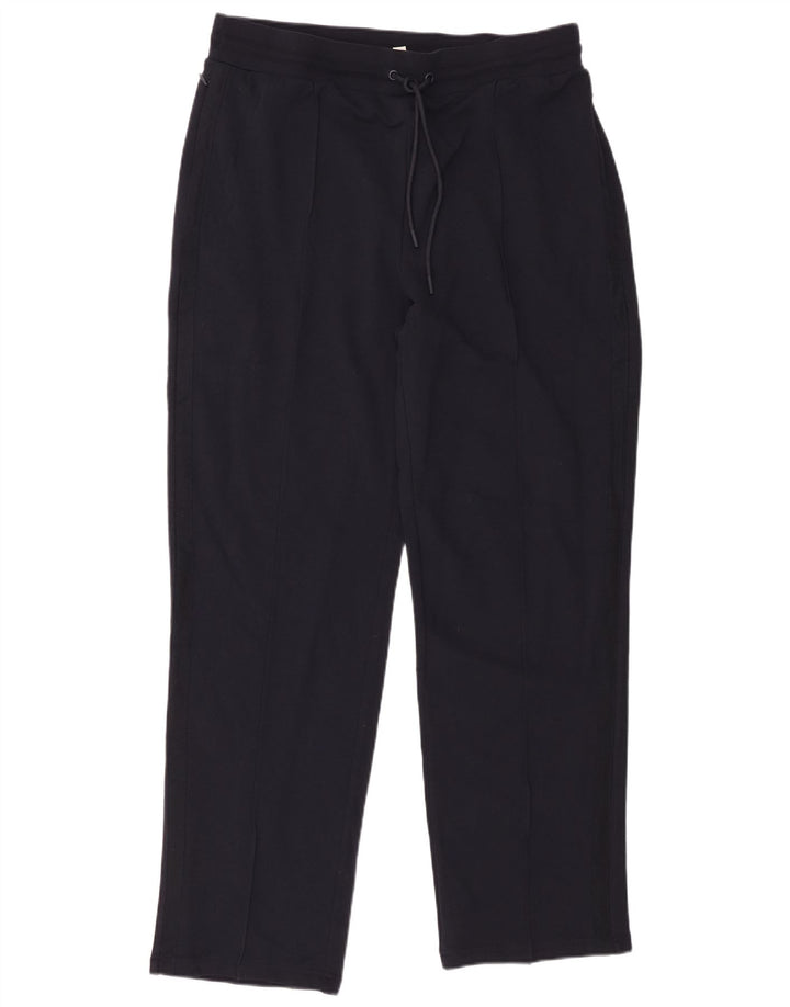 Marks & Spencer Womens Tracksuit Trousers UK 16 Large Navy Blue Cotton