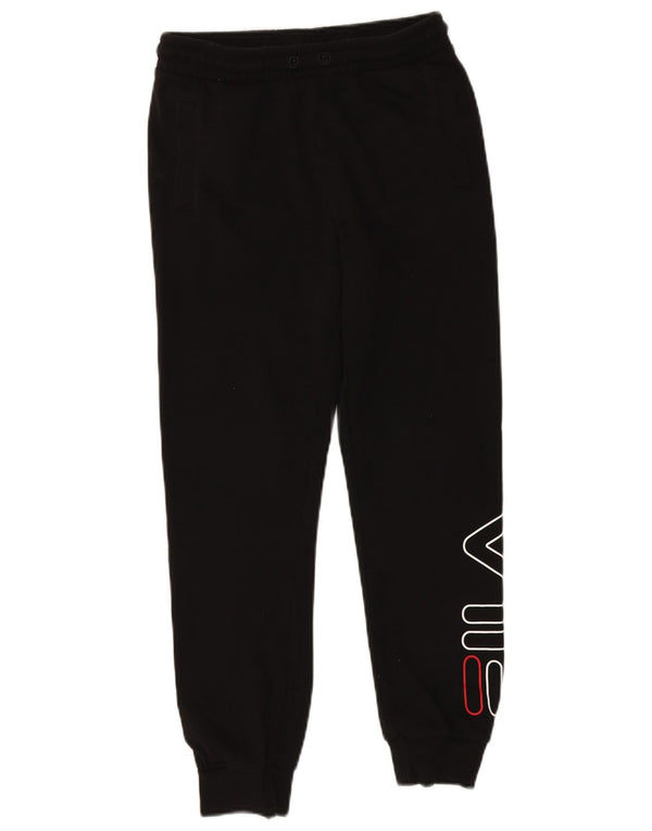 FILA Boys Graphic Tracksuit Trousers Joggers 11-12 Years  Black
