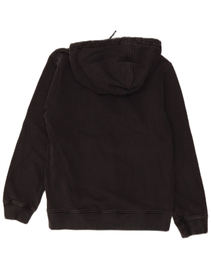 K-Way Mens Zip Hoodie Sweater Medium Black Cotton