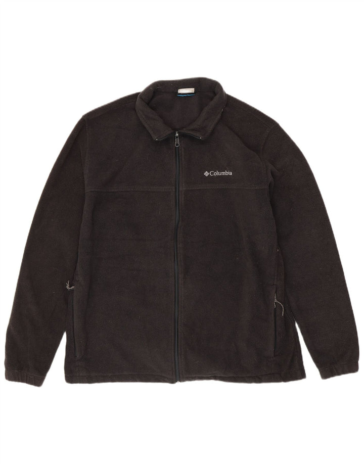 COLUMBIA Mens Fleece Jacket UK 42 XL Black Polyester