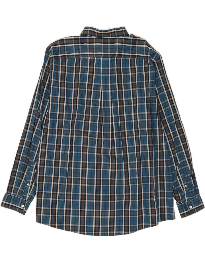 EDDIE BAUER Mens Classic Fit Shirt 2XL Navy Blue Check Vintage Eddie Bauer and Second-Hand Eddie Bauer from Messina Hembry 