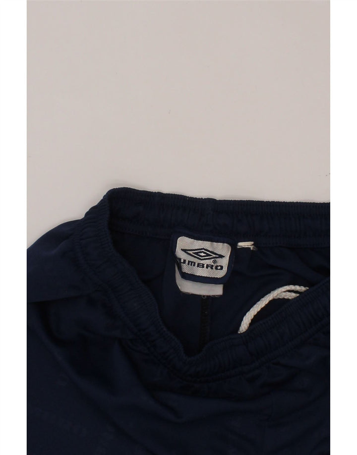UMBRO Boys Graphic Sport Shorts 13-14 Years Navy Blue Polyester