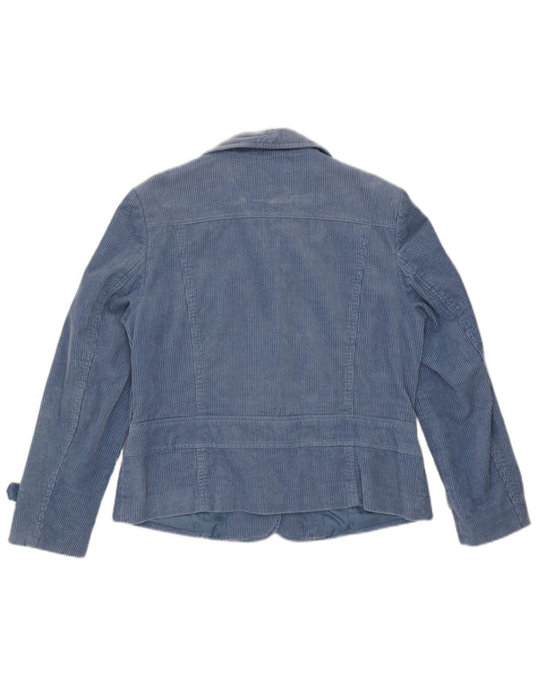 John Baner Womens Corduroy Jacket UK 16 Large Blue Cotton