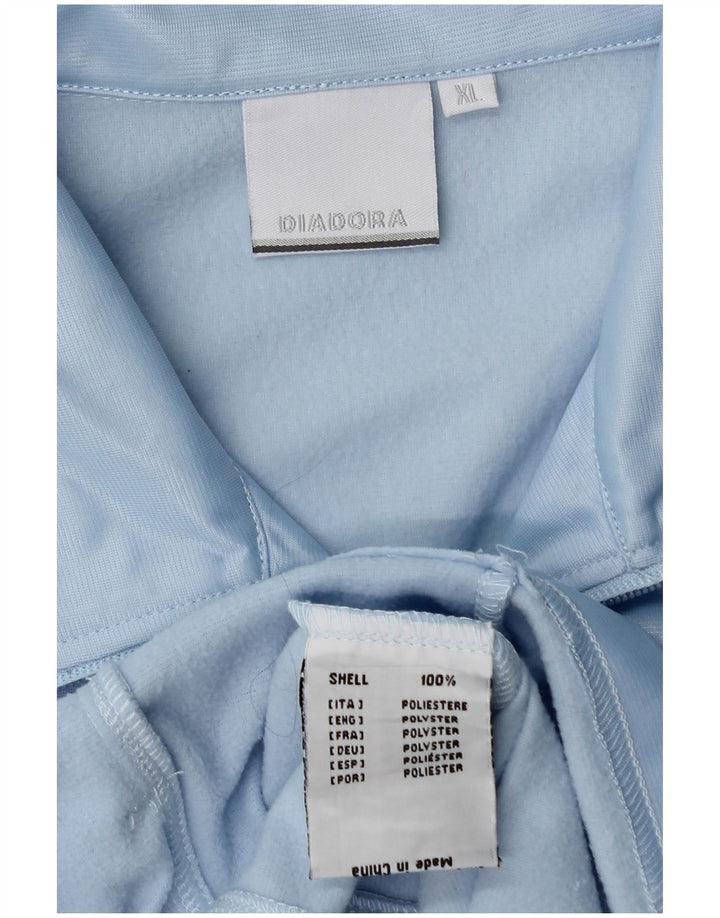 Diadora Womens Tracksuit Top Jacket UK 18 XL Blue Polyester