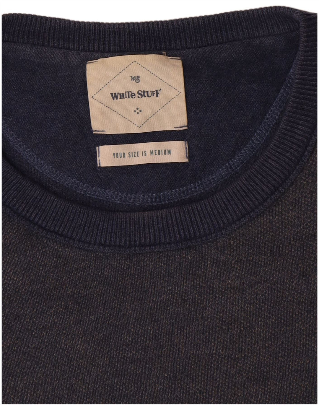 White Stuff Mens Sweatshirt Jumper Medium Navy Blue Cotton