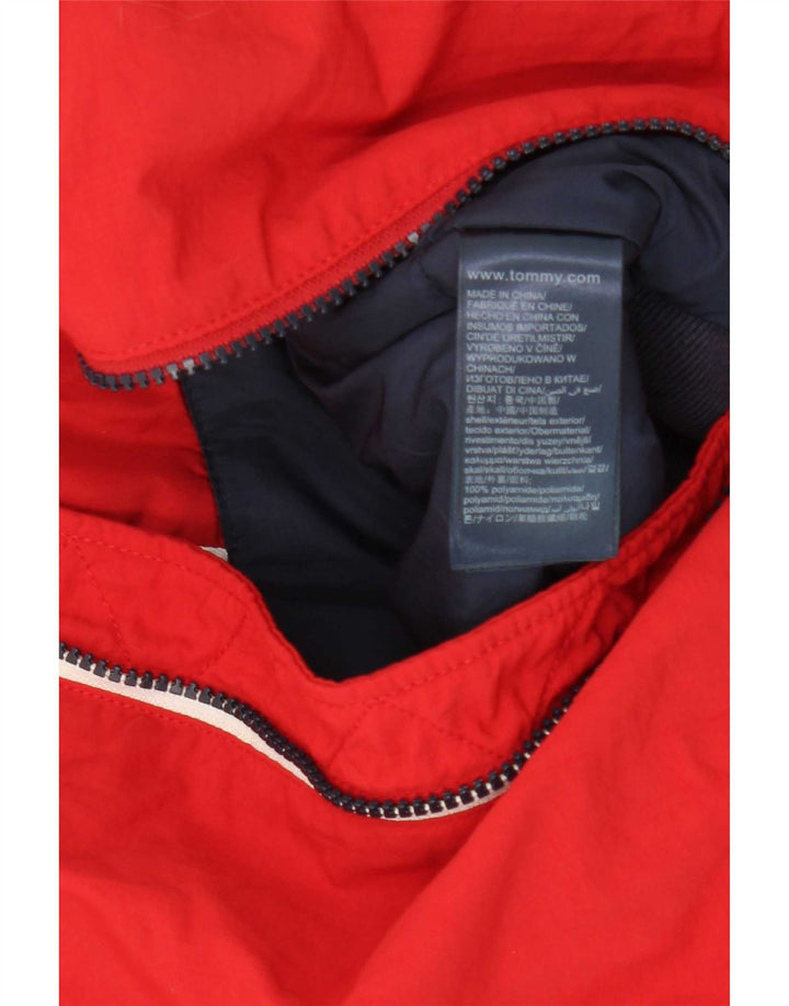 Tommy Hilfiger Mens Bomber Jacket UK 36 Small Red Polyamide