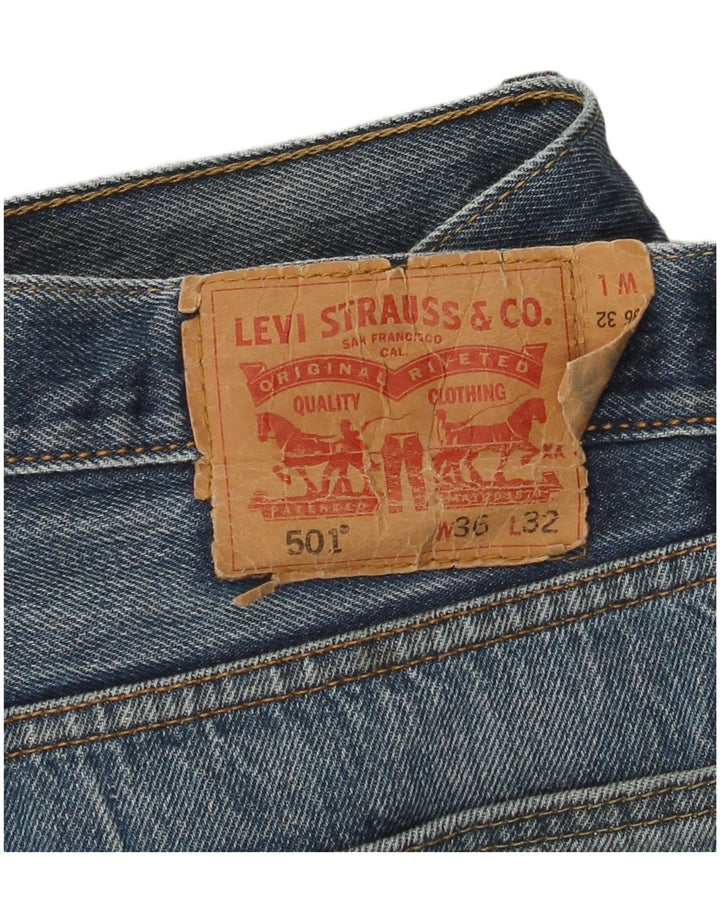 Levi's Mens 501 Straight Jeans W36 L29 Blue Cotton