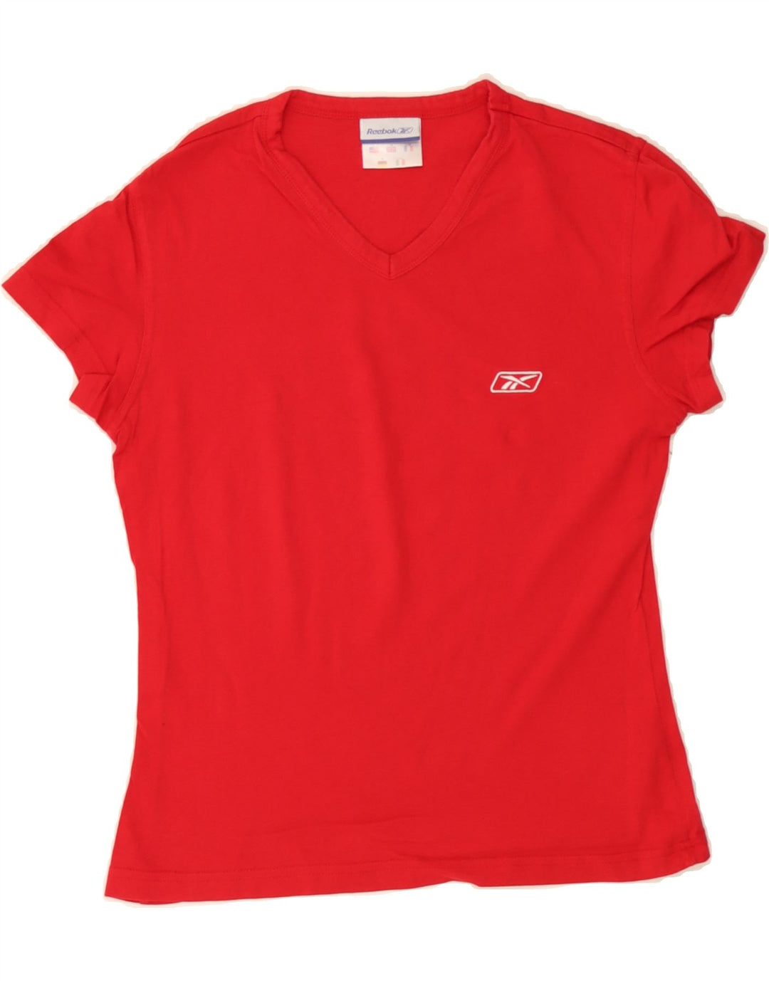 REEBOK Womens T-Shirt Top UK 14 Medium Red Cotton Vintage Reebok and Second-Hand Reebok from Messina Hembry 