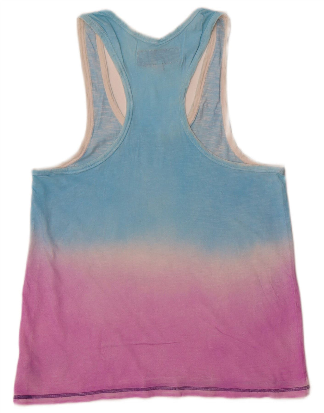 Superdry Mens Graphic Vest Top Small Blue Colourblock Cotton