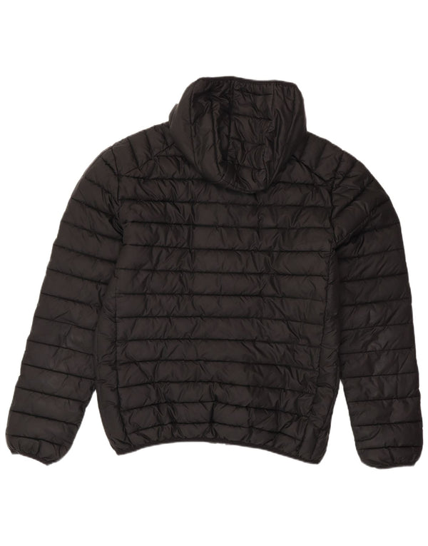 ELLESSE Mens Hooded Padded Jacket UK 40 Large Black Polyester