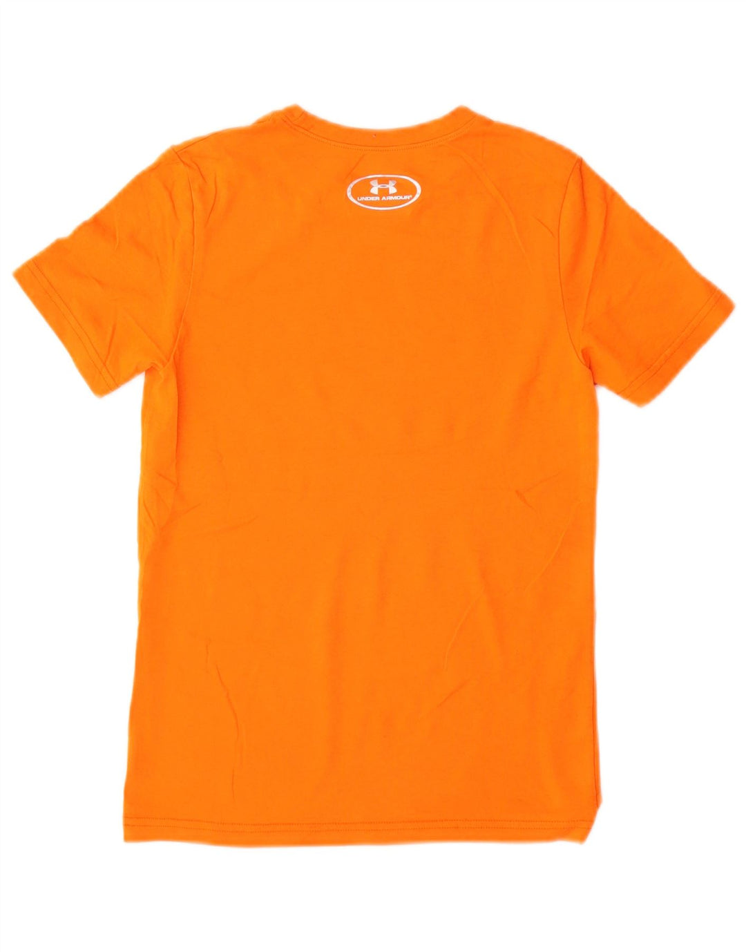 UNDER ARMOUR Boys loose Graphic T-Shirt Top 7-8 Years Small  Orange Cotton