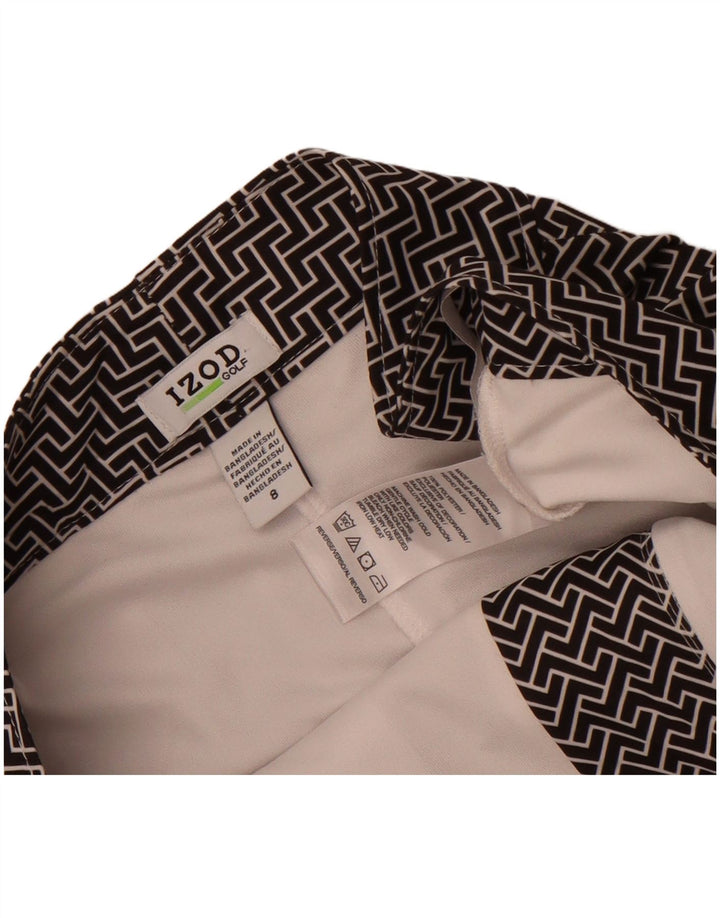 Izod Womens Golf Mini Skirt US 8 Medium W32 Black Geometric Polyester