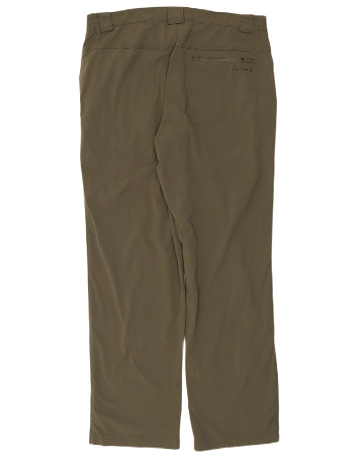 MAMMUT Mens Straight Hiking Trousers IT 54 2XL W36 L32 Khaki Nylon