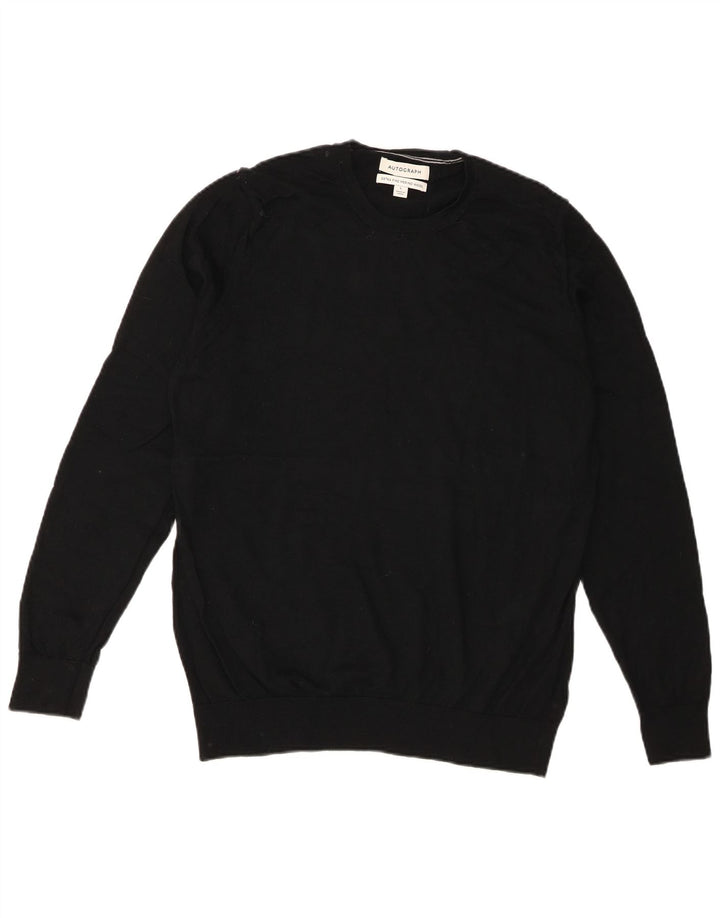 Marks & Spencer Mens Autograph Crew Neck Jumper Sweater Large Black