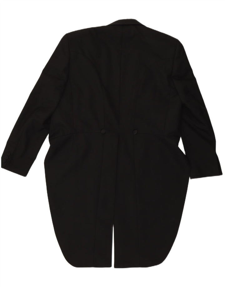 Vintage Mens Tailcoat Blazer Jacket EU 50 Large Black Polyester