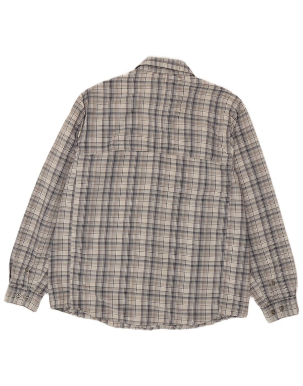 The North Face Mens Shirt Medium Grey Check Cotton