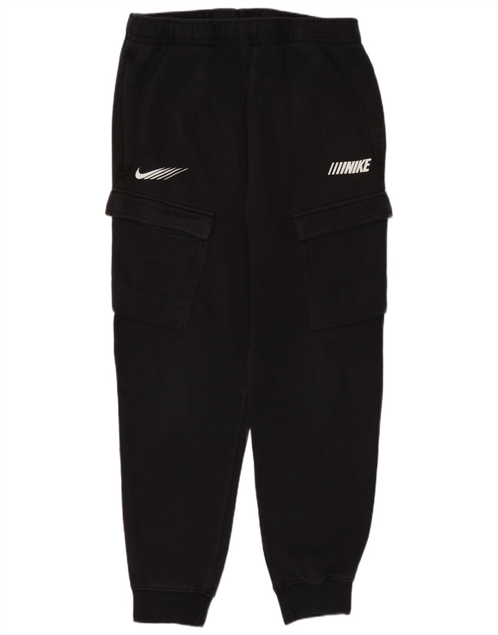 Nike Mens Graphic Cargo Tracksuit Trousers Joggers Medium  Black Cotton