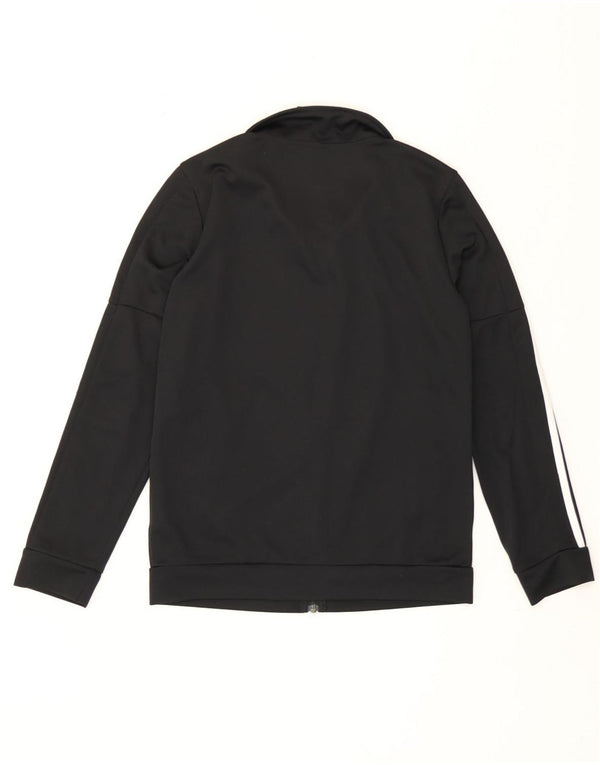 Adidas Womens Tracksuit Top Jacket UK 12 /14 Medium Black Polyester