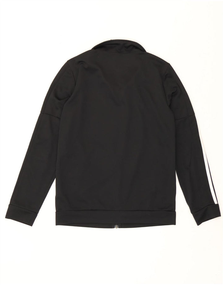 Adidas Womens Tracksuit Top Jacket UK 12 /14 Medium Black Polyester