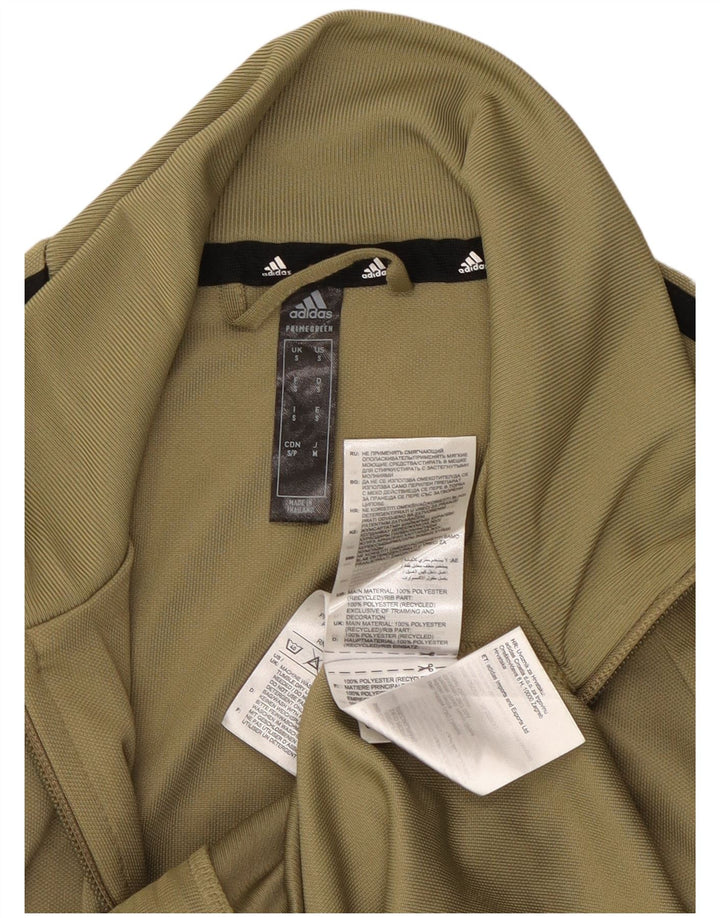 ADIDAS Mens Aeroready Tracksuit Top Jacket Small Khaki Polyester
