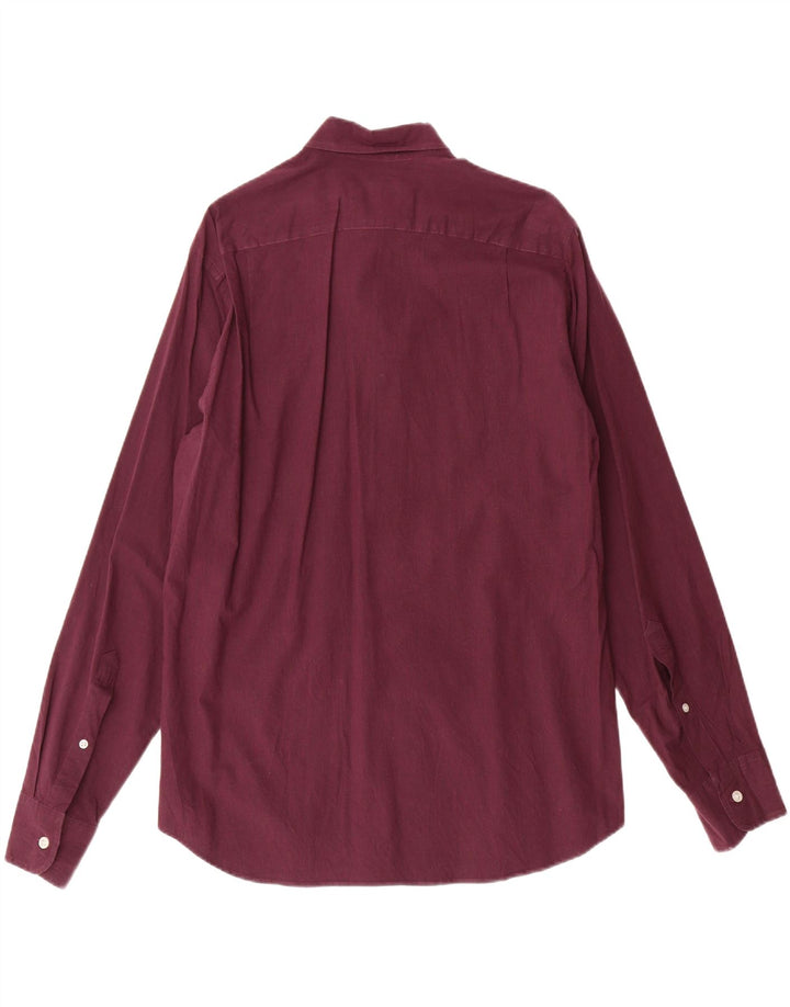 J. CREW Mens Mercantile Flex Shirt Medium Maroon Cotton