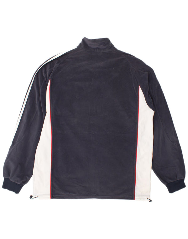 Adidas Mens Tracksuit Top Jacket UK 40/42 Medium Navy Blue Colourblock