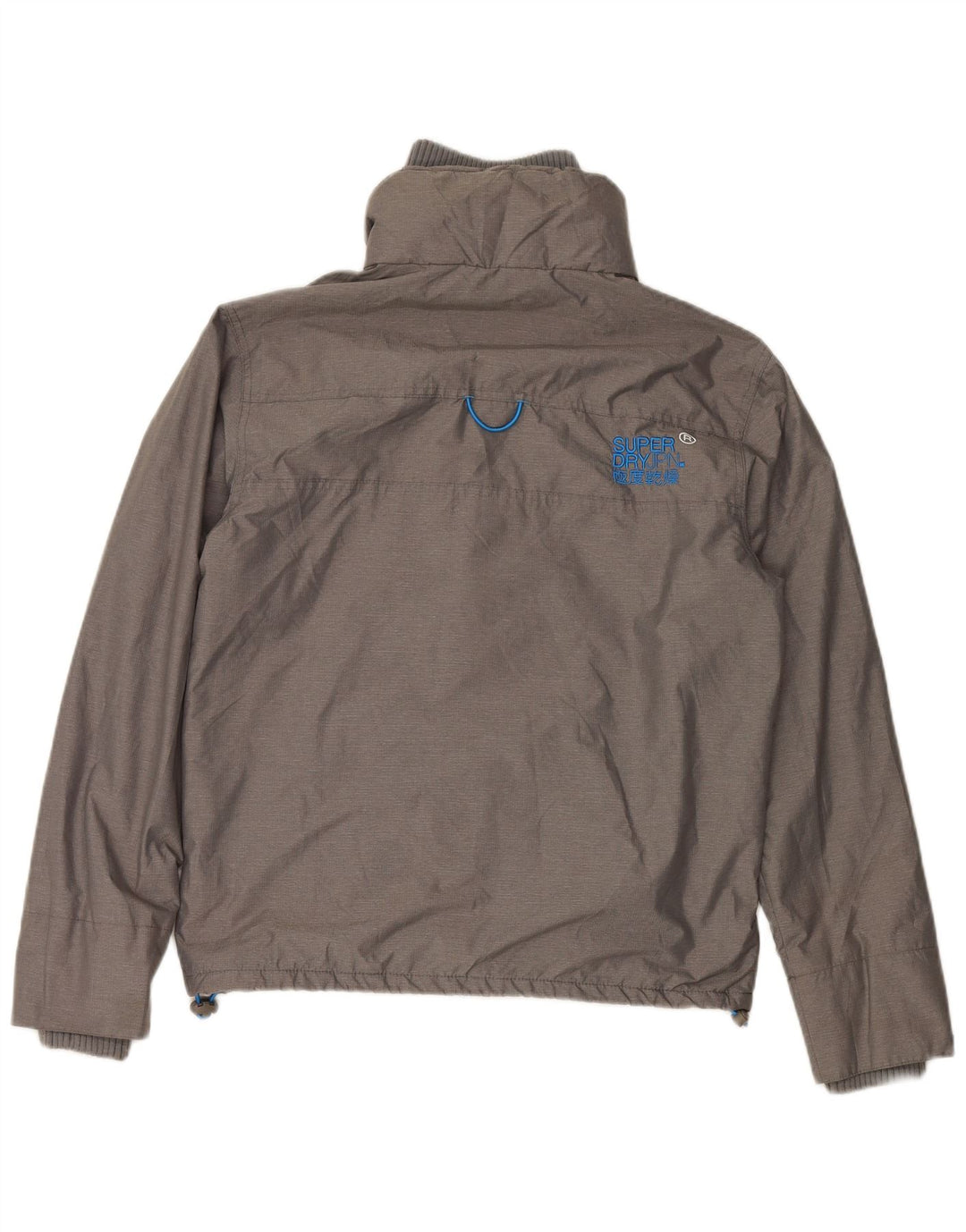 SUPERDRY Mens Windcheater Windbreaker Jacket UK 38 Medium Grey Nylon