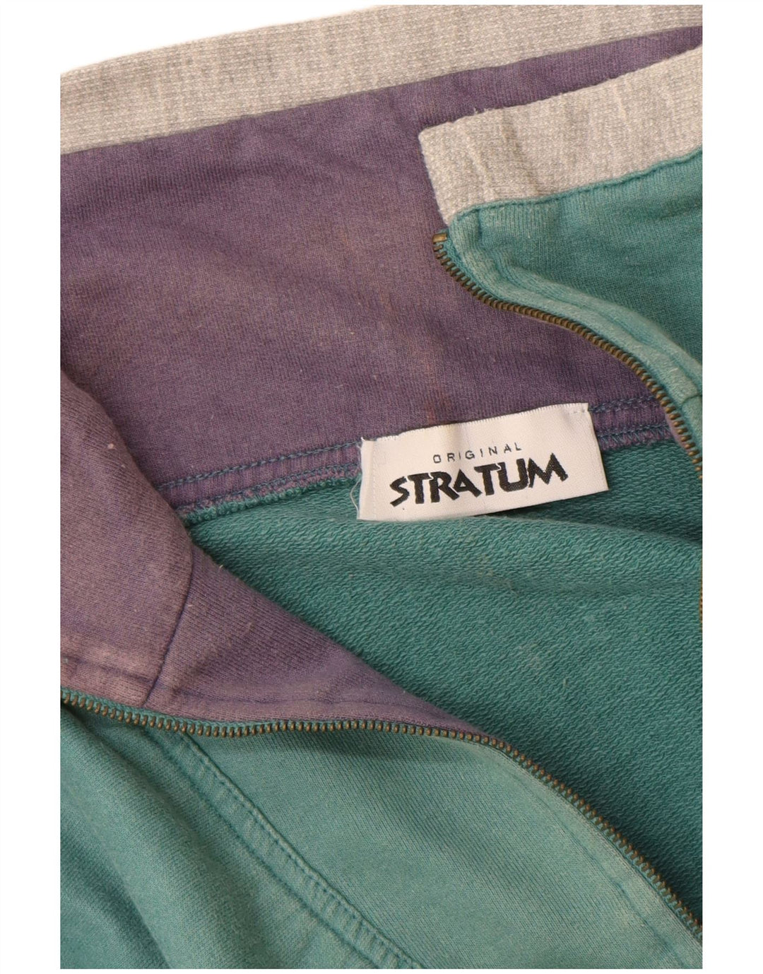 Vintage Mens Loose Fit Graphic Sweatshirt Jumper Medium Green Striped