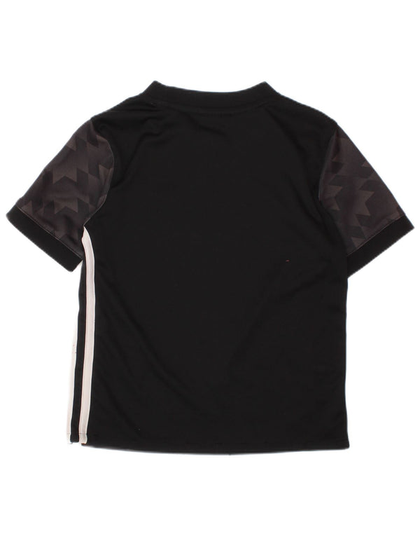 ADIDAS Boys Manchester United Graphic T-Shirt Top 4-5 Years Black