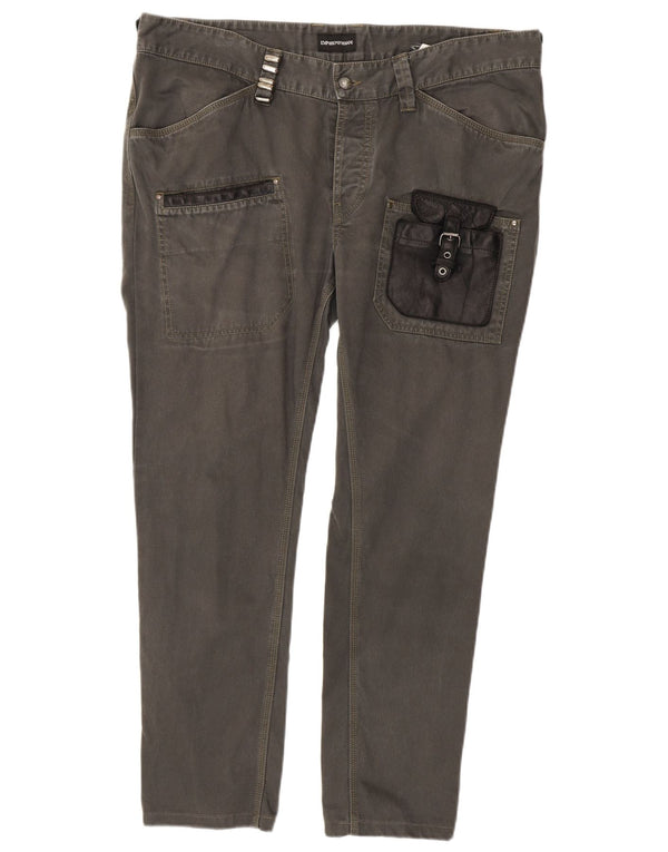Emporio Armani Mens Cargo Slim Jeans IT 56 2XL W40 L29 Grey Cotton