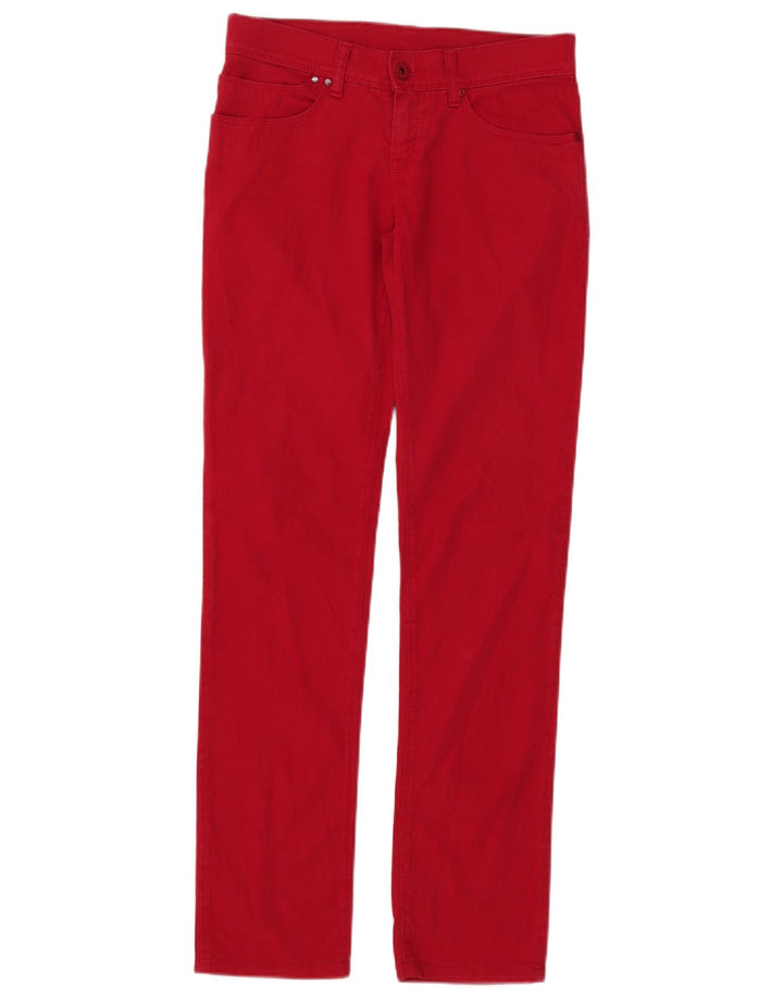 ARMANI Womens Slim Jeans W29 L30 Red Cotton