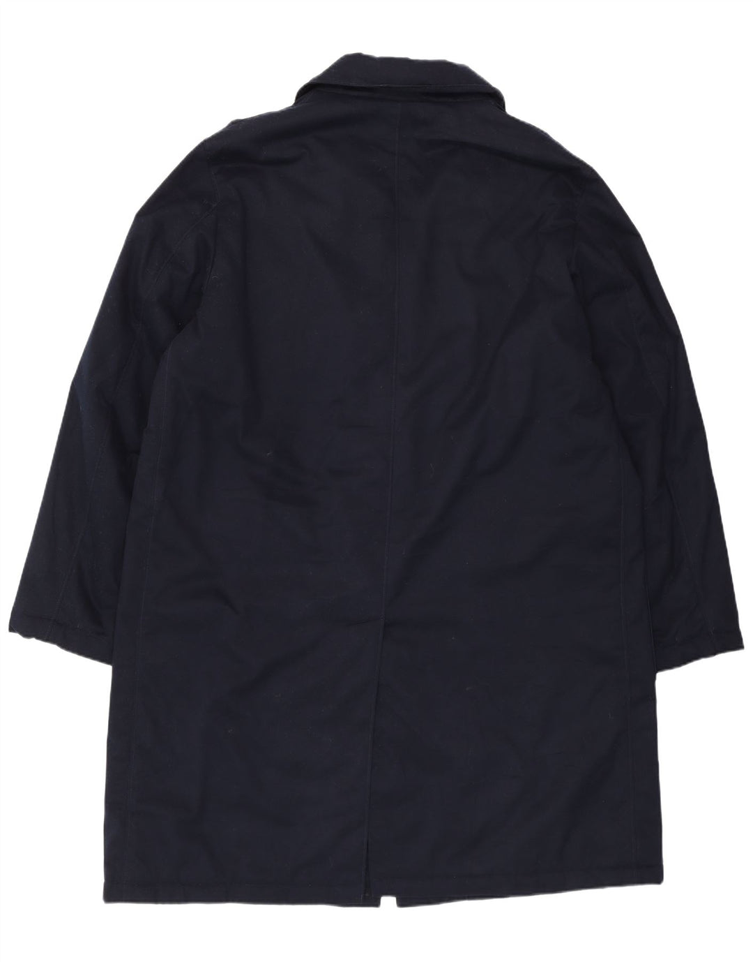 Valentino Mens Overcoat IT 52 XL Navy Blue Polyester