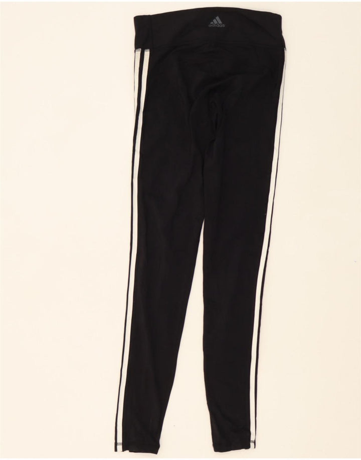 ADIDAS Womens Climalite Leggings UK 8/10 Small  Black Polyester Vintage Adidas and Second-Hand Adidas from Messina Hembry 