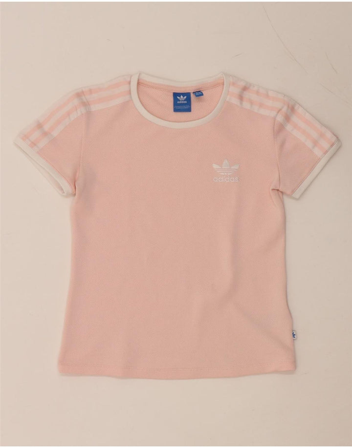 ADIDAS Womens T-Shirt Top UK 8 Small Pink Polyester