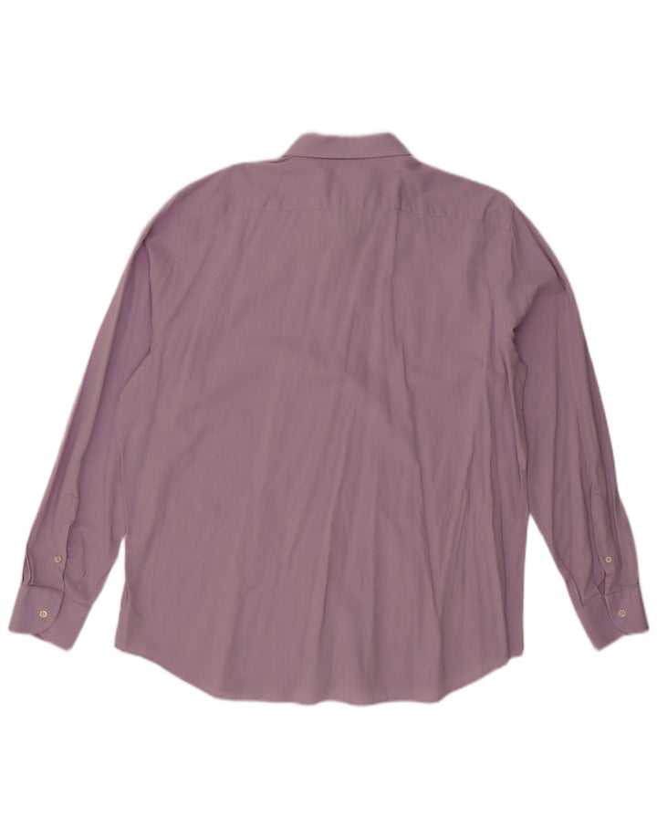 Roccobarocco Mens Shirt Size 45 18 2XL Purple