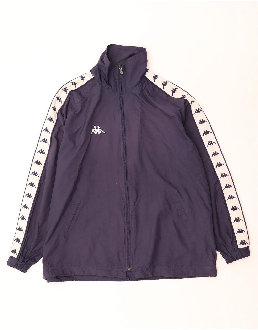 Kappa Mens Rain Jacket UK 42 XL Navy Blue Colourblock Polyester