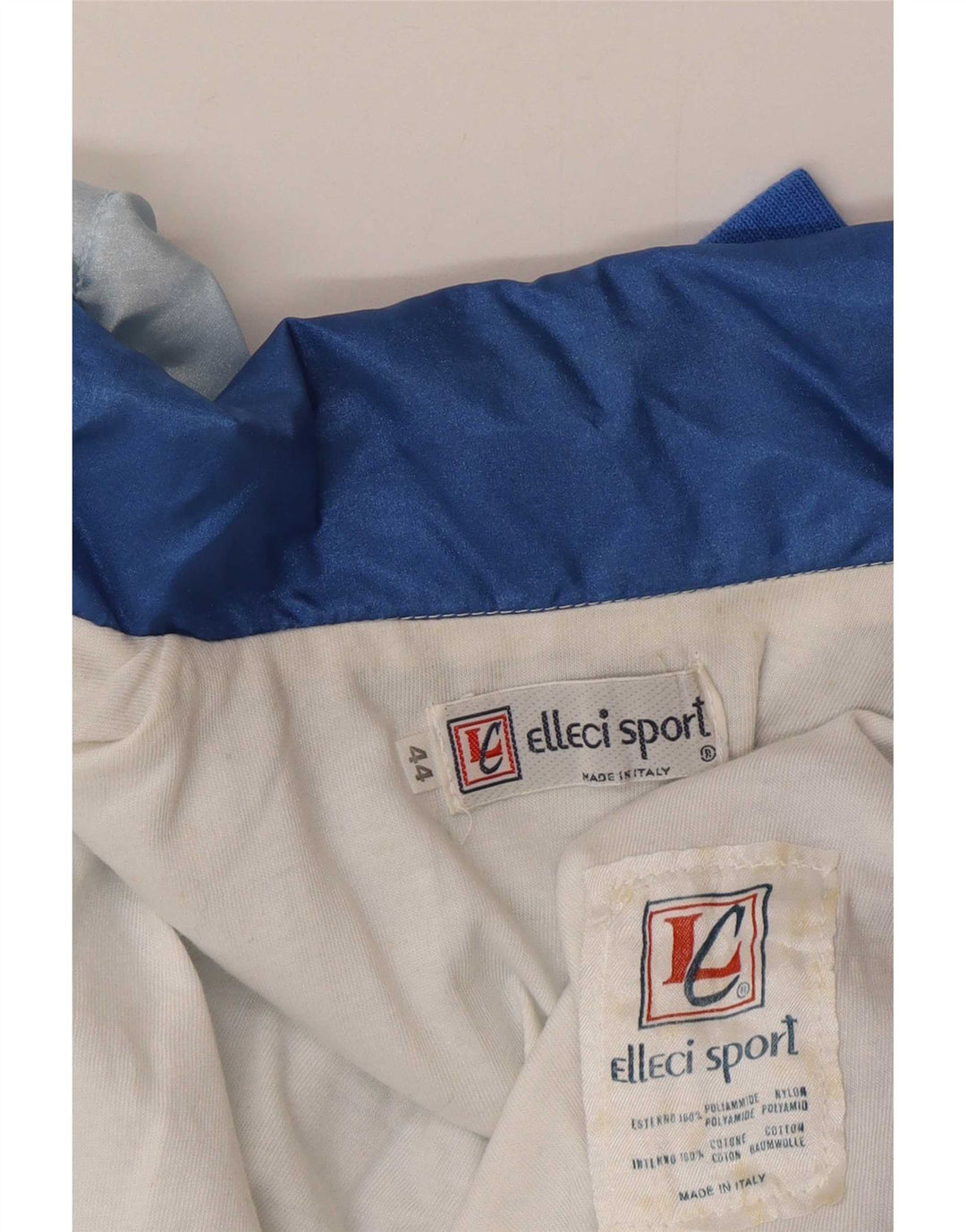 Vintage Womens Oversized Tracksuit Top Jacket IT 44 Medium Blue Colourblock