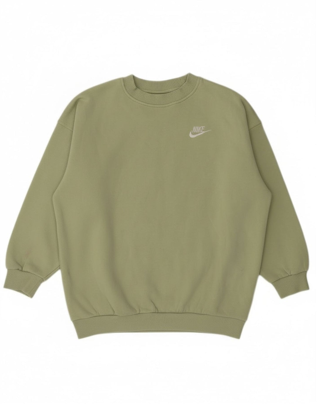 Nike Girls Sweatshirt Jumper 10-11 Years Medium Green Cotton