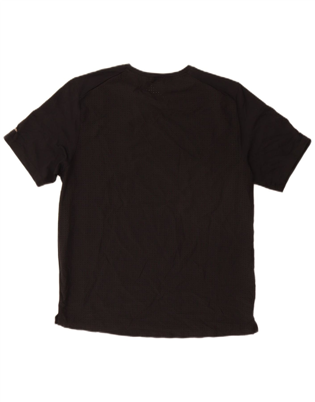 NIKE Mens Dri Fit Graphic T-Shirt Top Medium Black Polyester