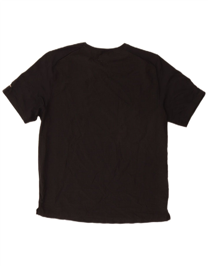 NIKE Mens Dri Fit Graphic T-Shirt Top Medium Black Polyester