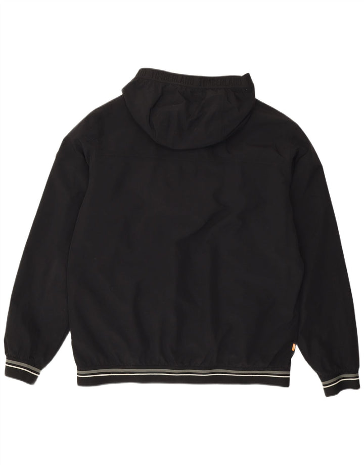 Timberland Mens Hooded Bomber Jacket UK 42 XL Black Nylon