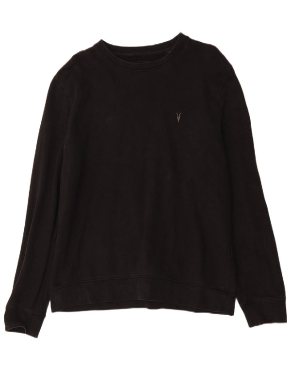 All Saints Mens Sweatshirt Jumper XL Black Cotton