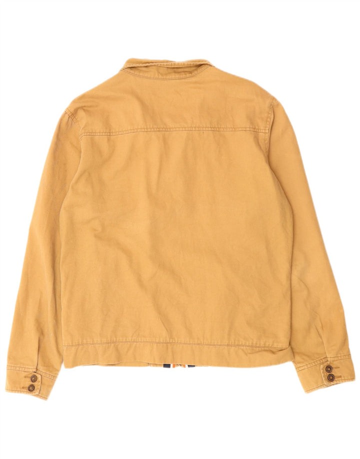 QUIKSILVER Mens Bomber Jacket UK 36 Small Beige Cotton