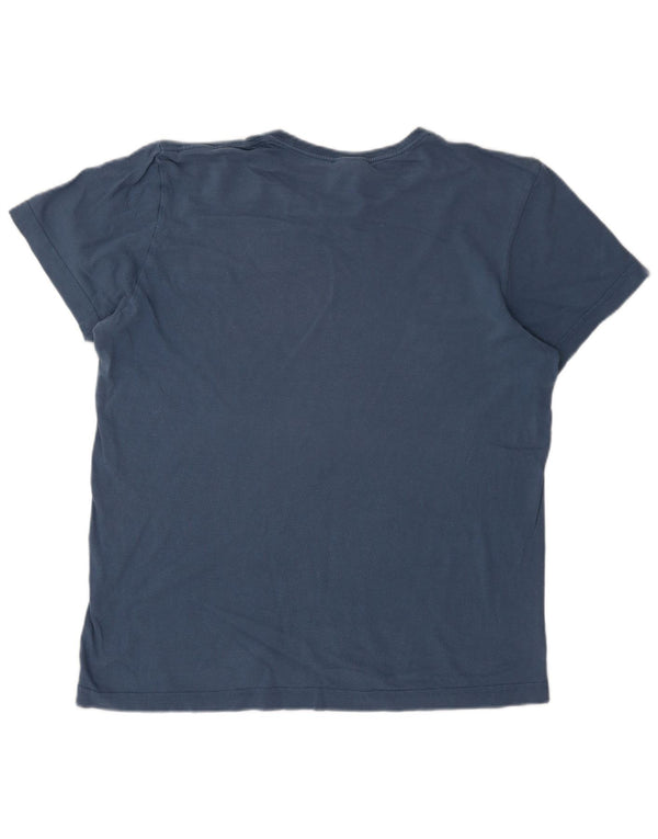 Adidas Mens Graphic T-Shirt Top Medium Blue Cotton