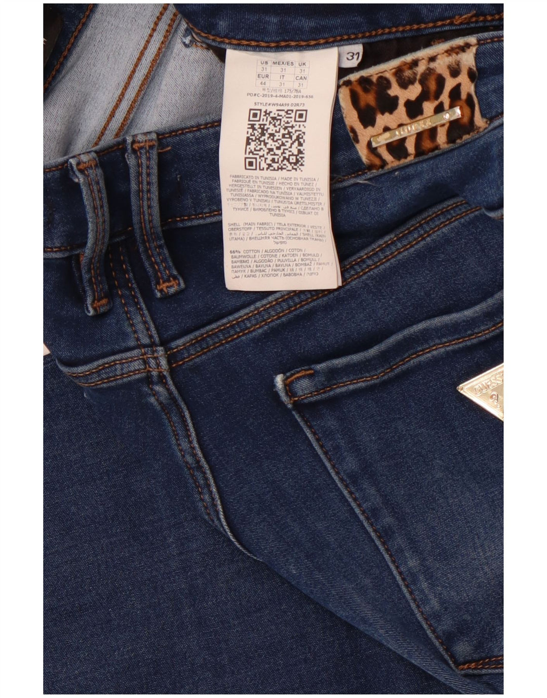 GUESS Womens Annette Skinny Jeans W31 L29 Navy Blue Cotton