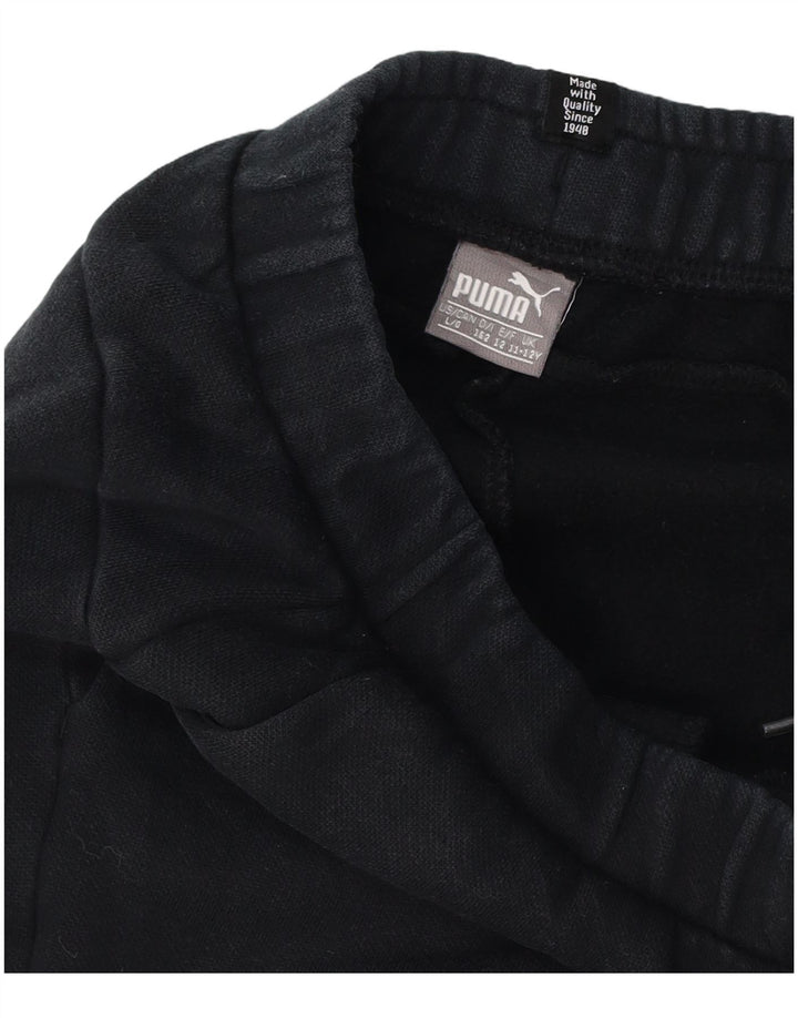 Puma Boys Graphic Tracksuit Trousers Joggers 11-12 Years Black
