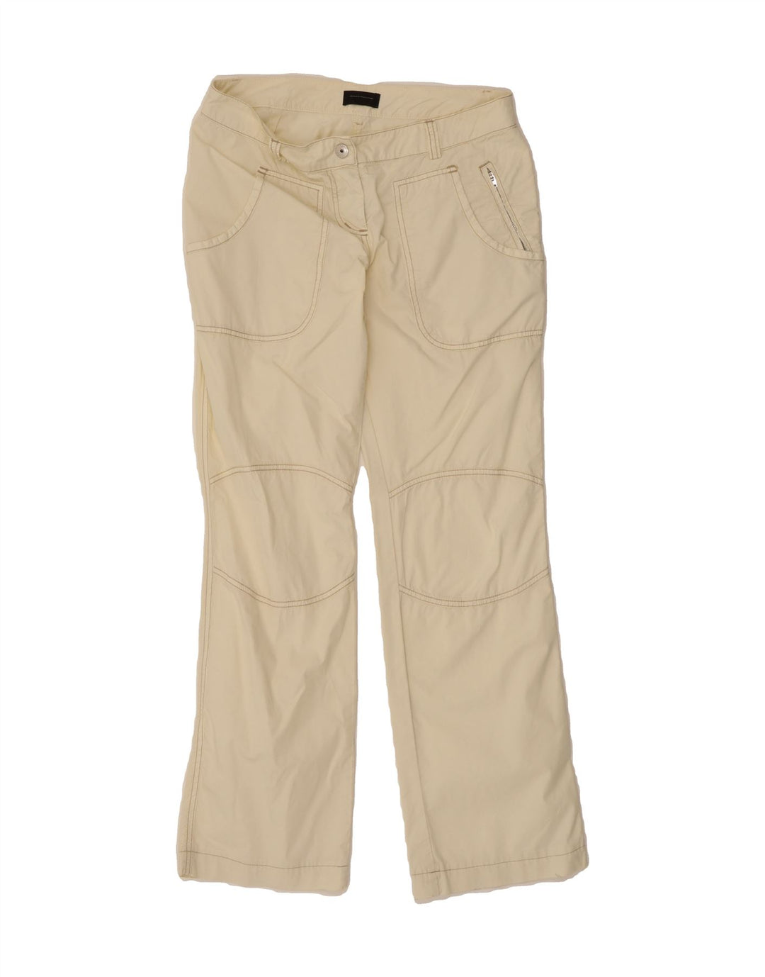 SERGIO TACCHINI Womens Straight Trousers IT 44 Medium W32 L31 Off White Vintage Sergio Tacchini and Second-Hand Sergio Tacchini from Messina Hembry 