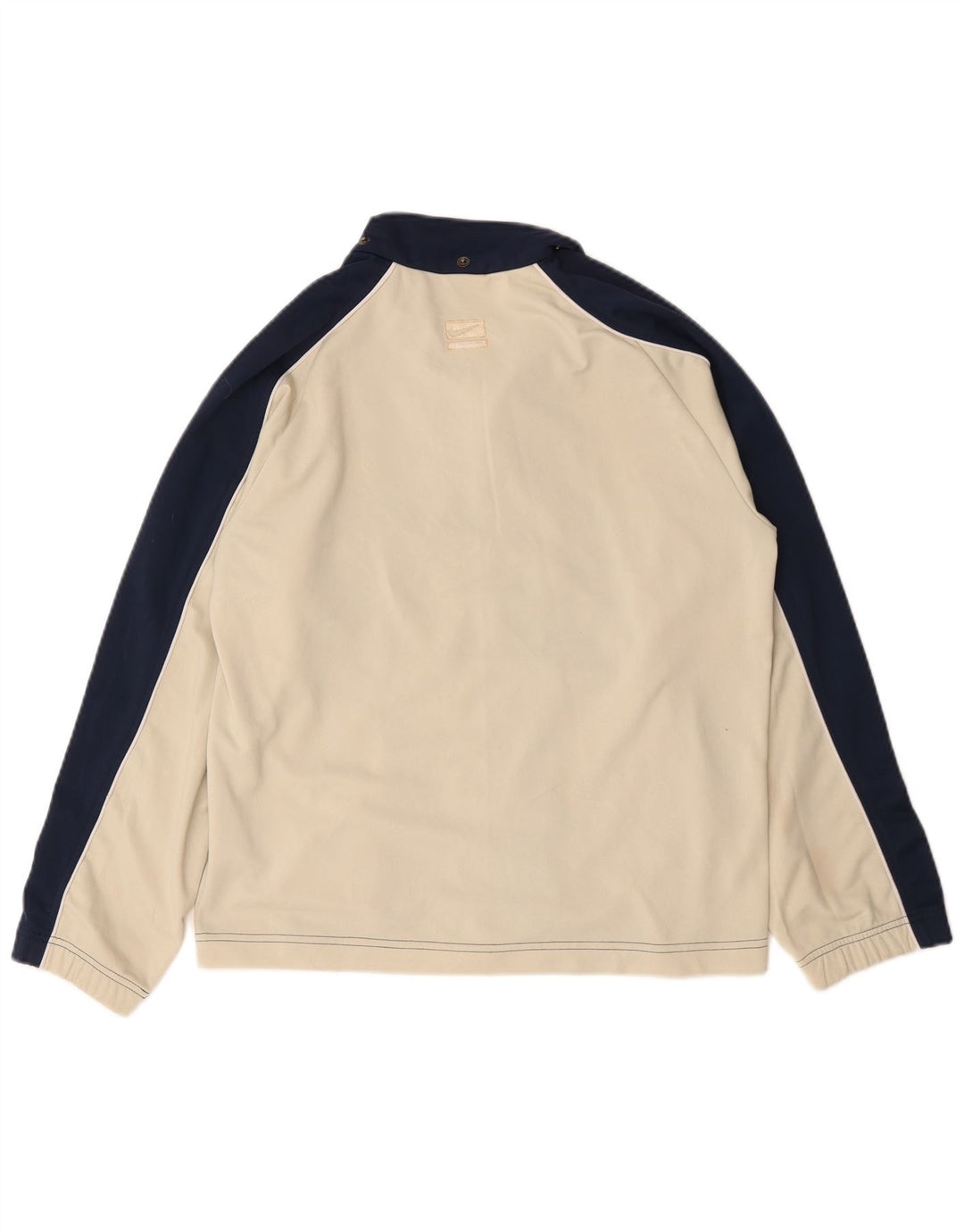 Nike Boys Tracksuit Top Jacket 12-13 Years Large Beige Colourblock